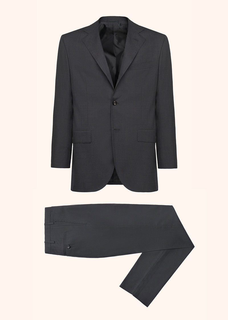 Kiton dark grey suit for man, in wool