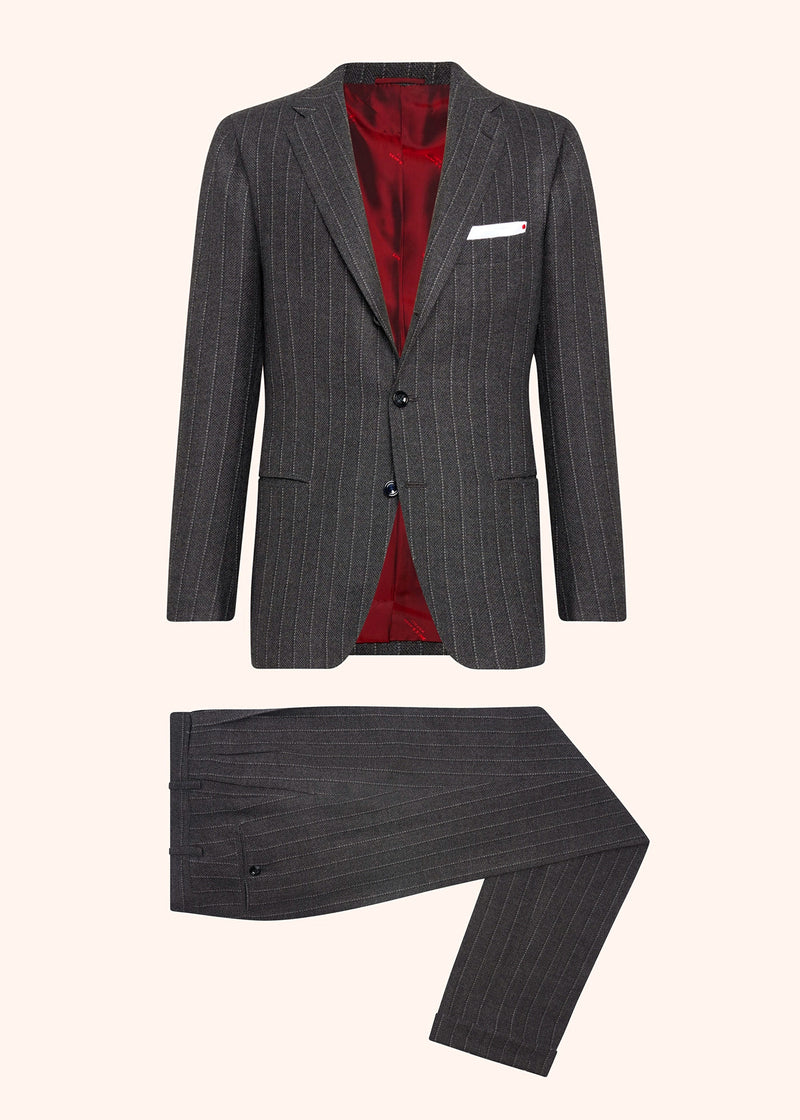 Kiton medium grey suit for man, in cashmere