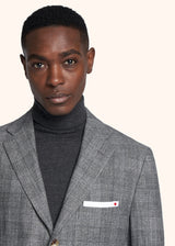 Kiton medium grey suit for man, in cashmere 4