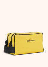 Kiton yellow beauty bag for man, in polyamide/nylon 3