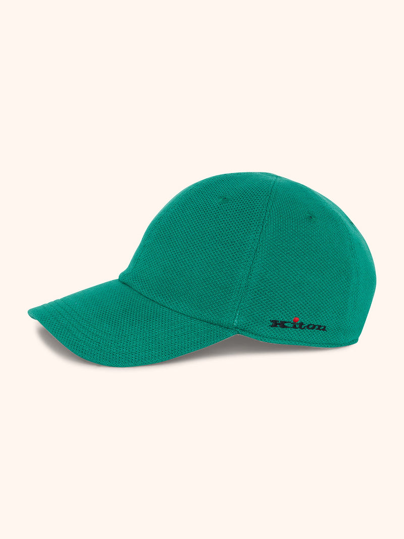 Kiton emerald green hat baseball for man, in cotton