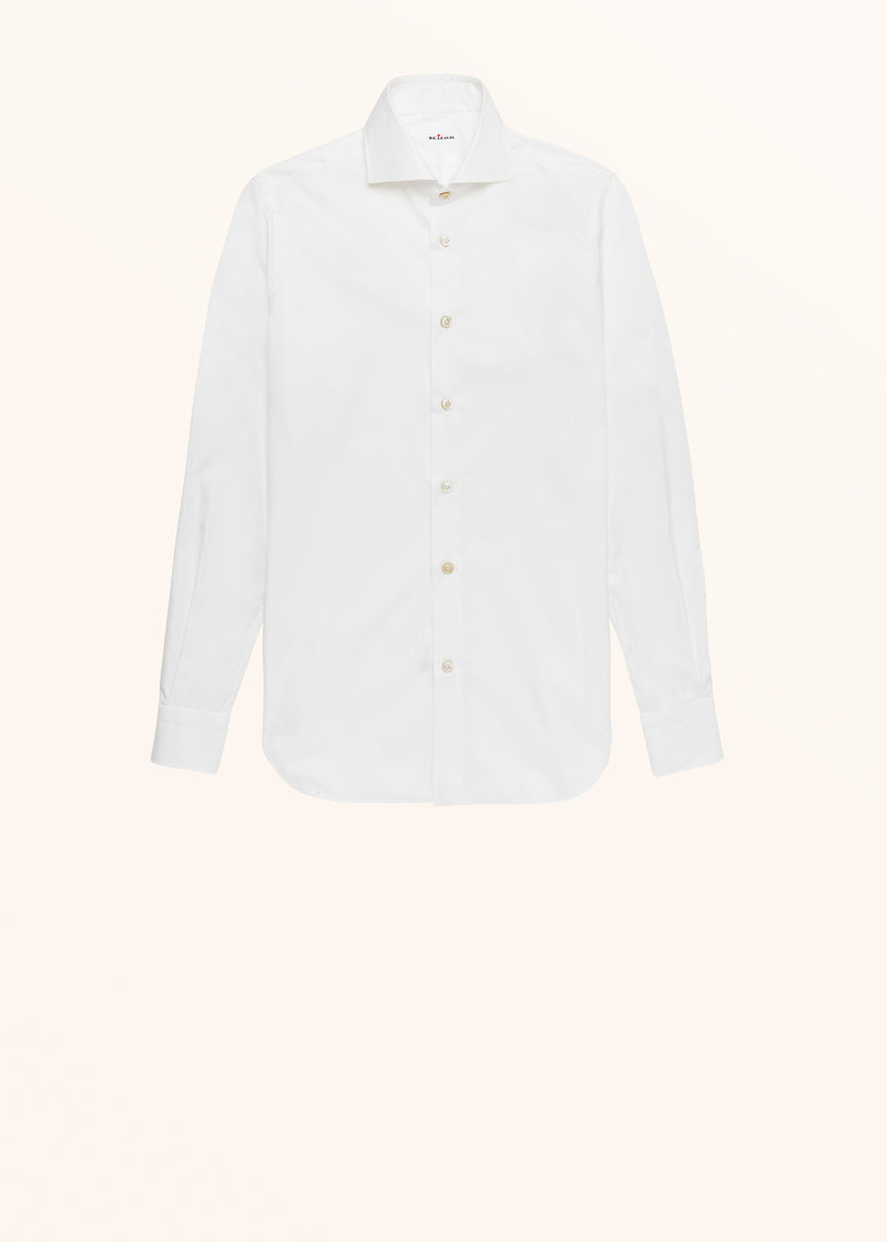 Kiton white shirt for man, in cotton