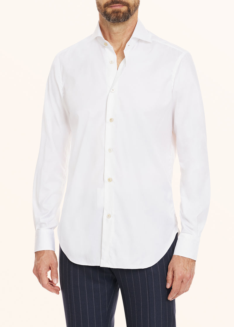 Kiton white shirt for man, in cotton 2