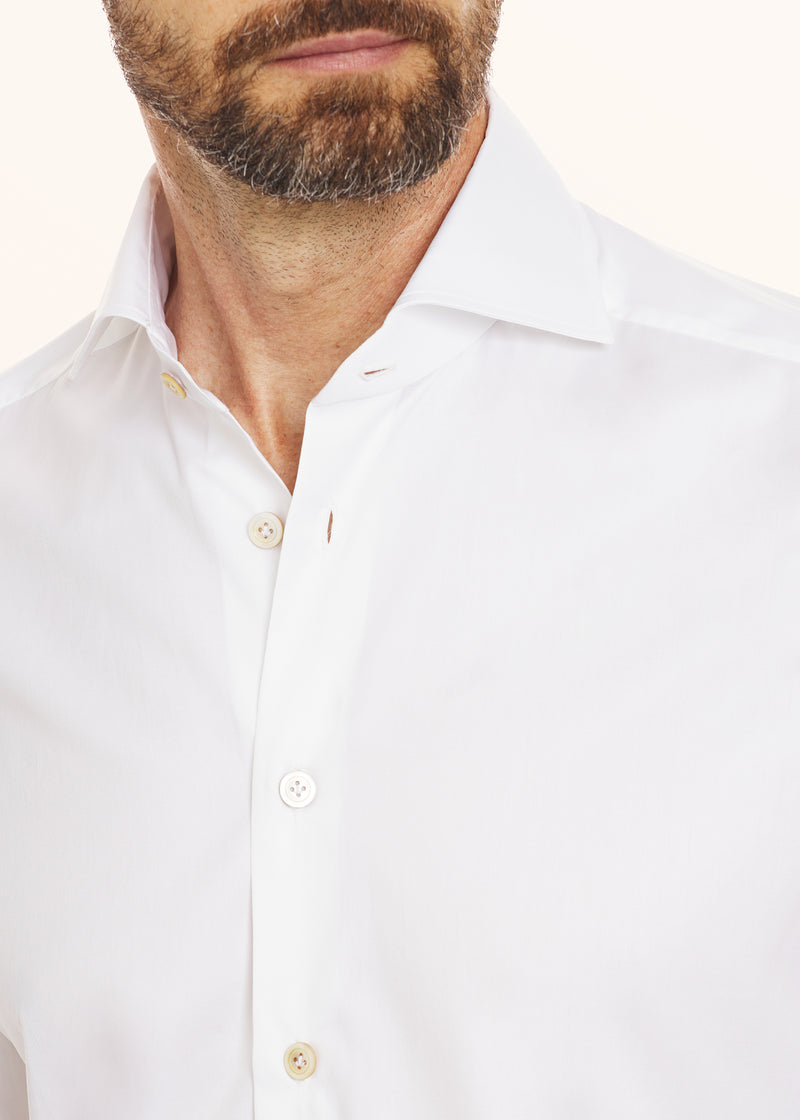 Kiton white shirt for man, in cotton 4
