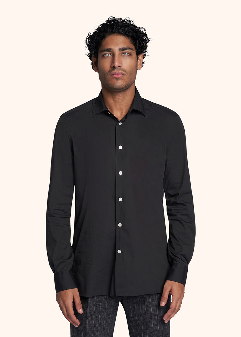 Kiton black shirt for man, in cotton 2