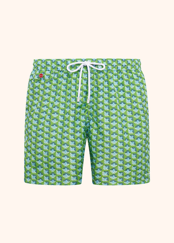 Kiton green swim boxer for man, in polyester 1