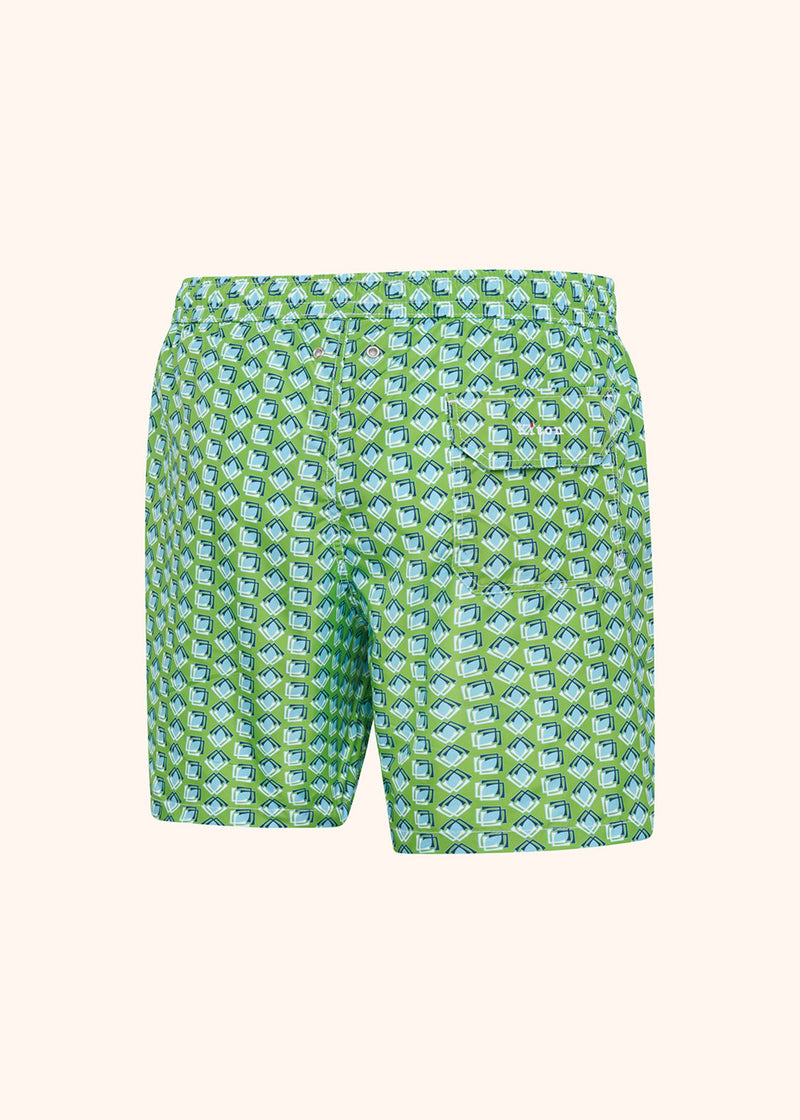 Kiton green swim boxer for man, in polyester 4