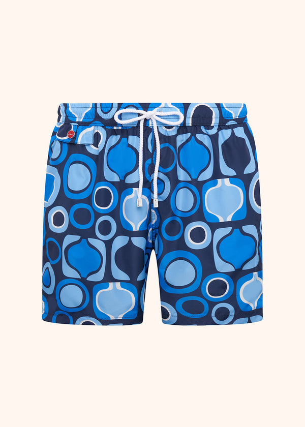 Kiton cornflower blue swim boxer for man, in polyester 1