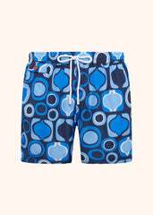 Blue swim boxer for man, in polyester – Kiton Europe