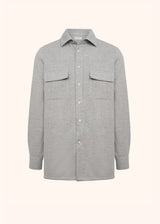 Kiton medium grey shirt for man, in cashmere
