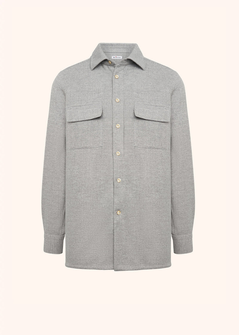 Kiton medium grey shirt for man, in cashmere