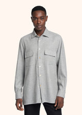 Kiton medium grey shirt for man, in cashmere 2