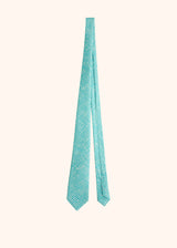 Kiton green tie for man, in silk