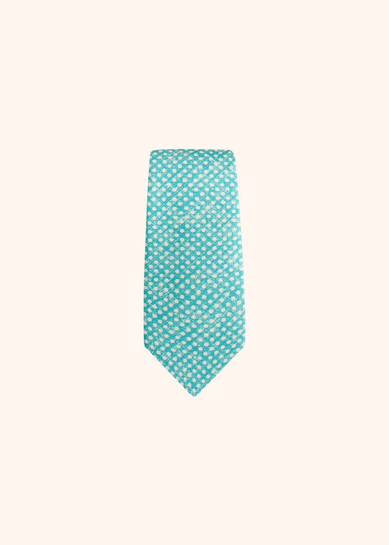 Kiton green tie for man, in silk 2