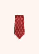 Kiton bordeaux tie for man, in silk 2