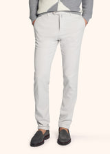 Kiton ice trousers for man, in linen 2