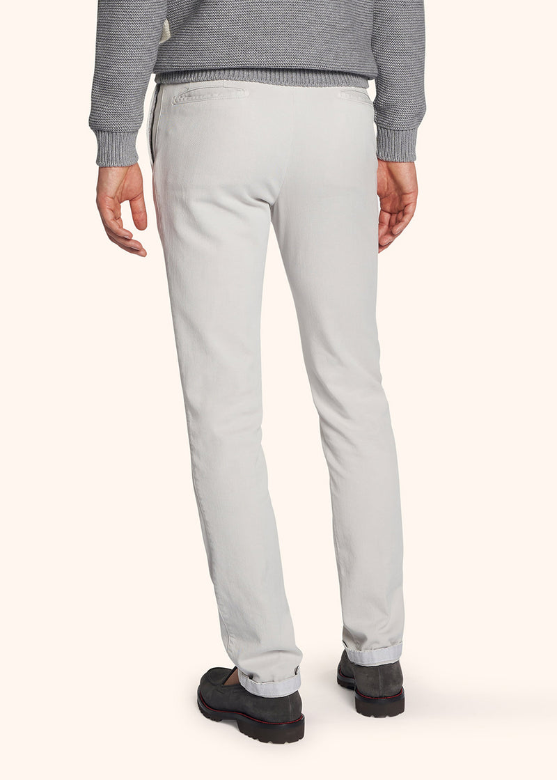 Kiton ice trousers for man, in linen 3
