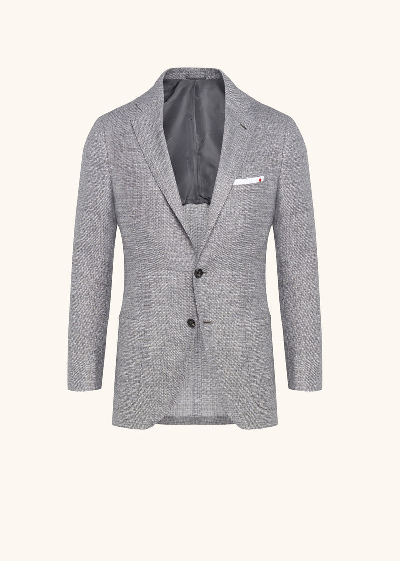 Kiton medium grey jacket for man, in cashmere