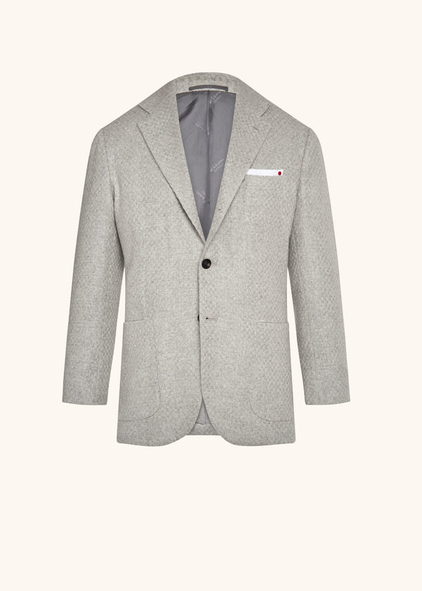 Kiton light grey jacket for man, in cashmere