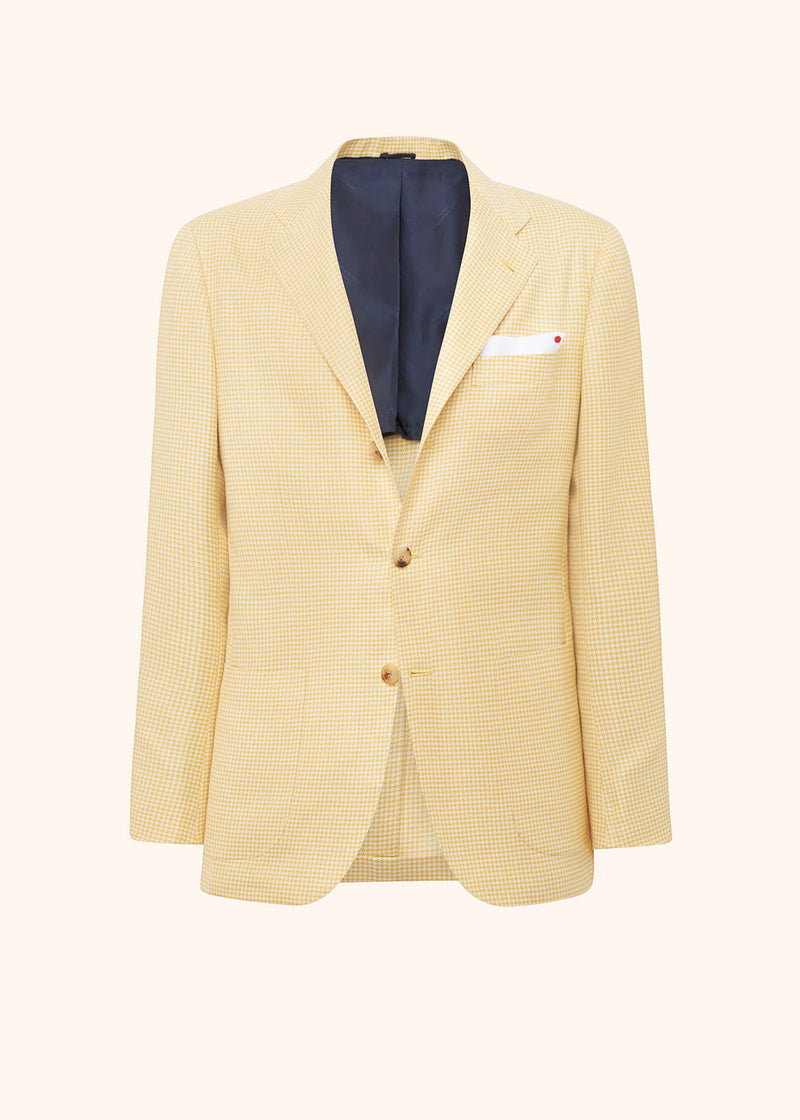 Kiton yellow jacket for man, in cashmere
