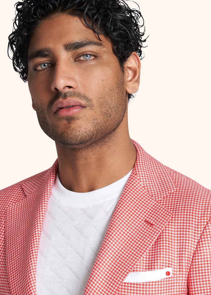 Kiton red jacket for man, in cashmere 4