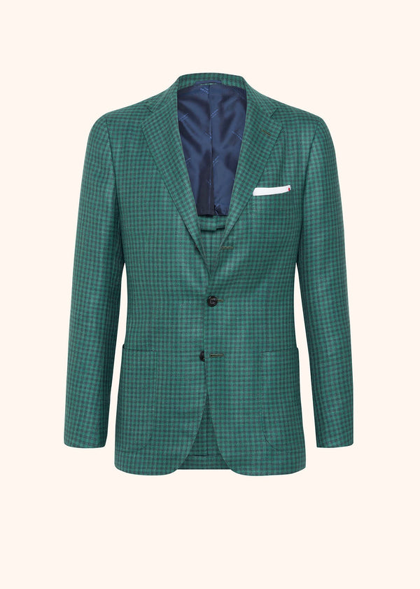 Kiton green jacket for man, in cashmere