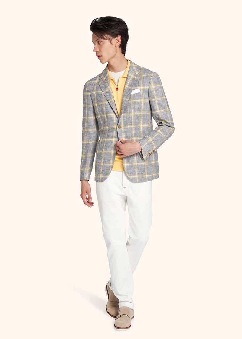Kiton yellow jacket for man, in cashmere 5
