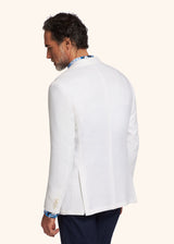 Kiton white jacket for man, in linen 3
