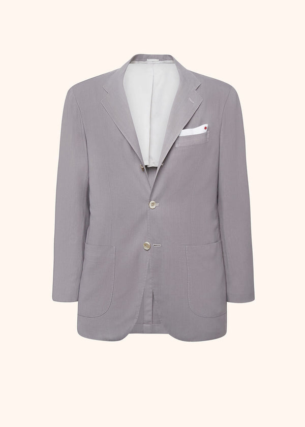 Kiton light grey jacket for man, in cashmere