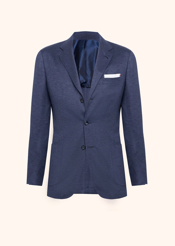 Kiton blue jacket for man, in cashmere