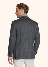 Kiton medium grey jacket for man, in cashmere 3