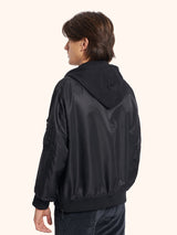 KNT black blouson, in polyamide/nylon 3