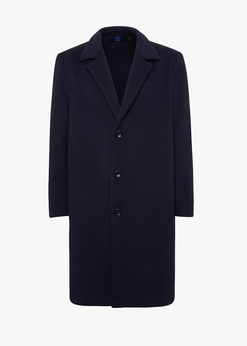 KNT navy blue coat, in virgin wool 1