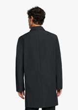 KNT black coat, in polyamide/nylon 3