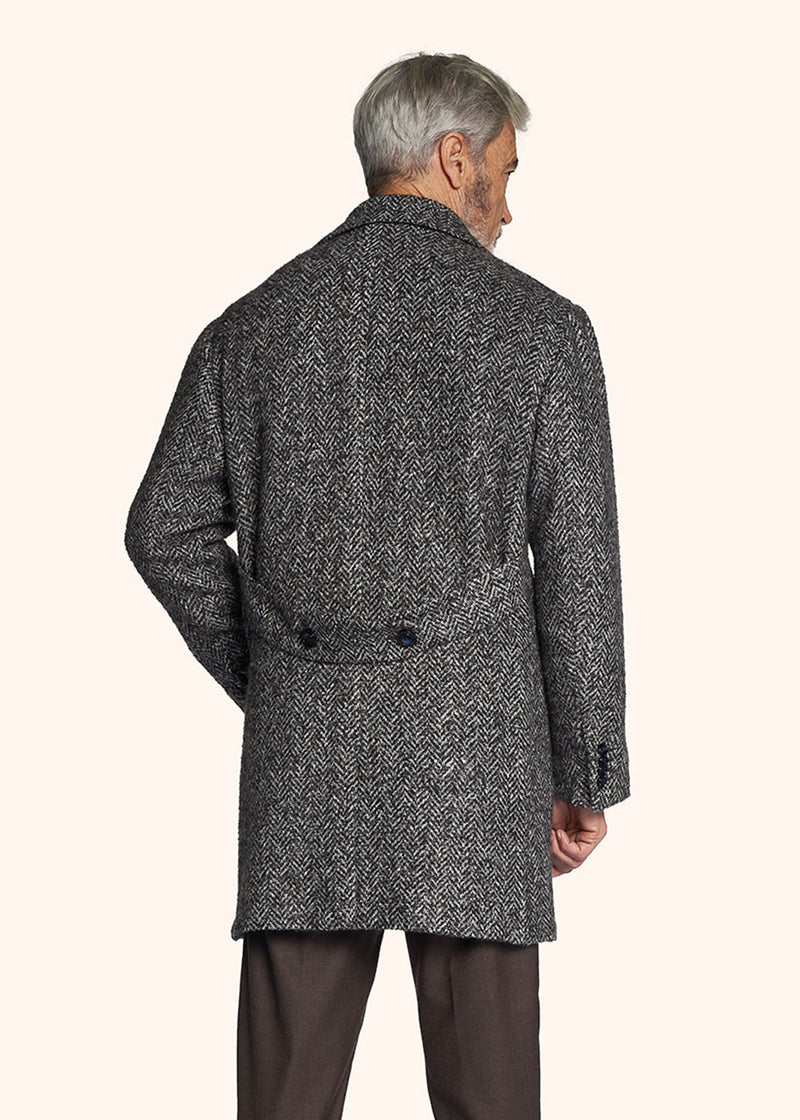 Kiton medium grey outdoor jacket for man, in virgin wool 3