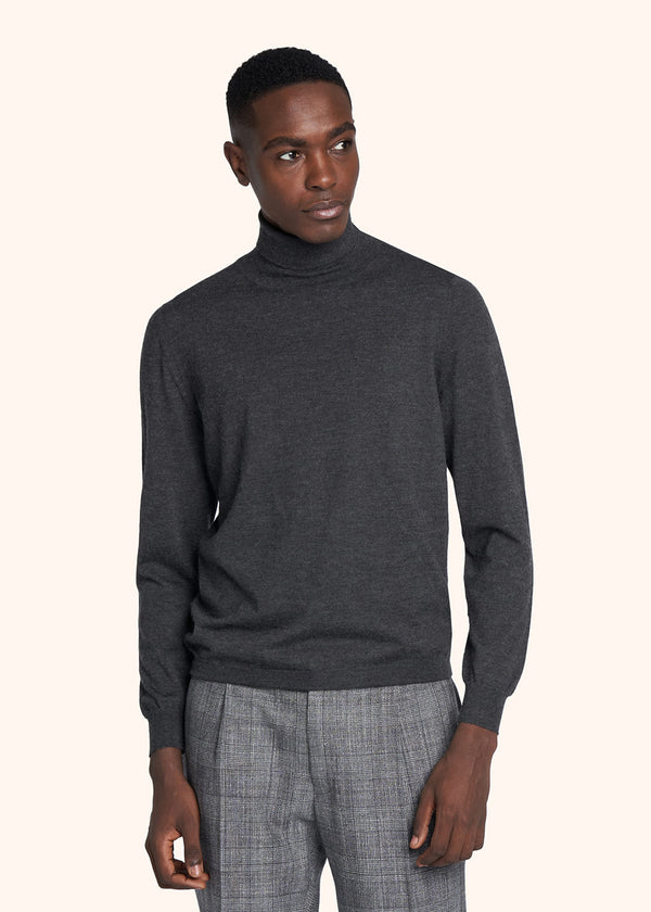 Kiton dark grey jersey for man, in cashmere 2