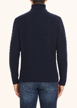 Kiton navy blue jersey for man, in cashmere 3