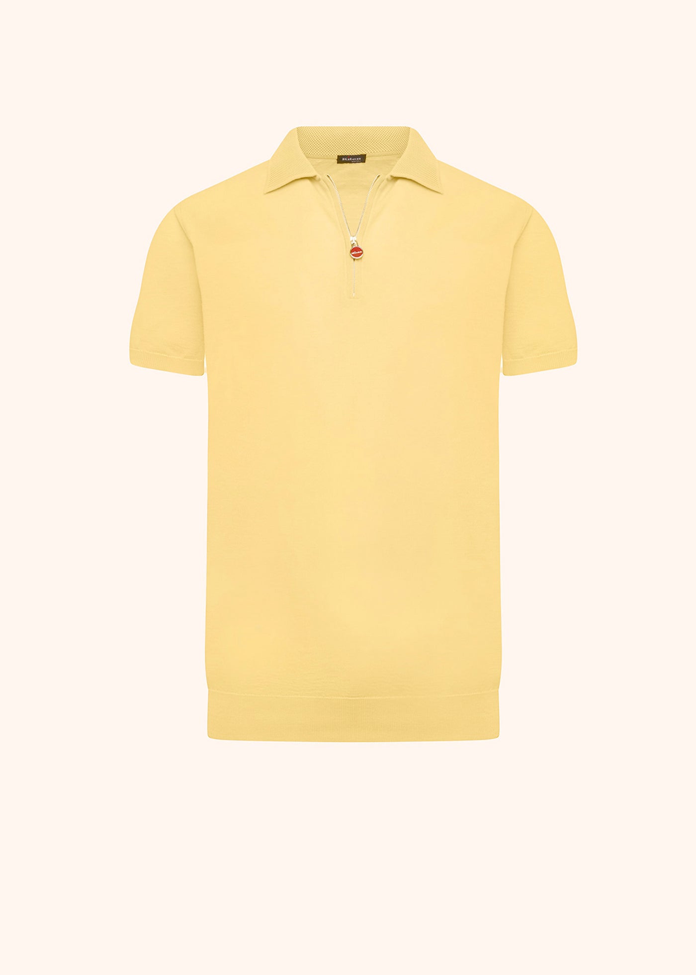 Yellow poloshirt for man, in cotton – Kiton Europe