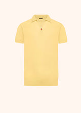 Kiton yellow poloshirt for man, in cotton
