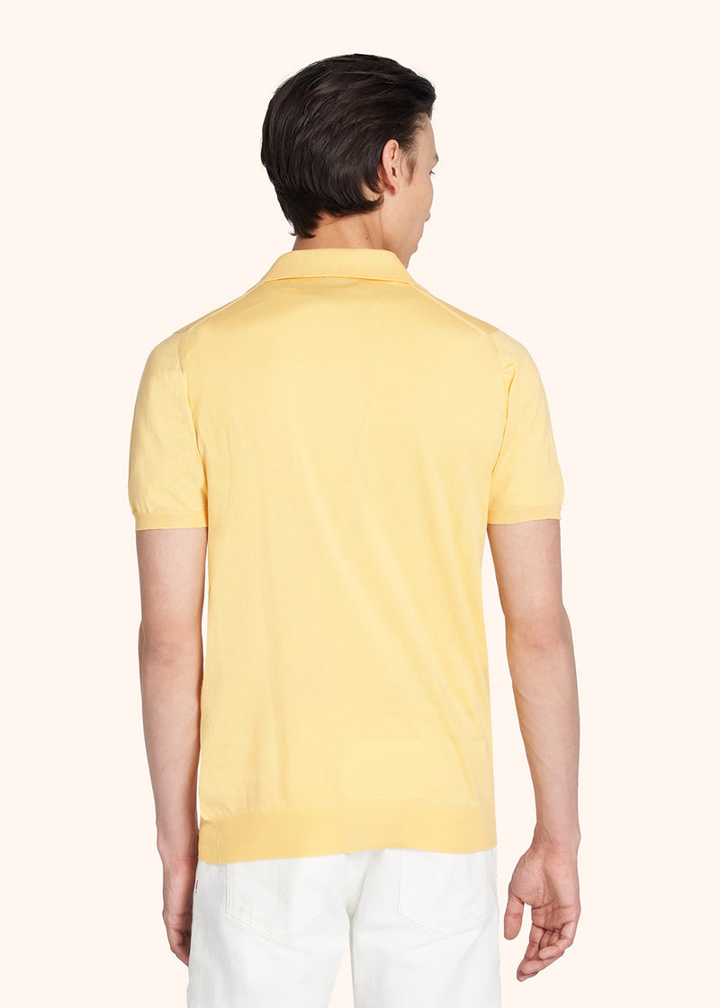 Kiton yellow poloshirt for man, in cotton 3