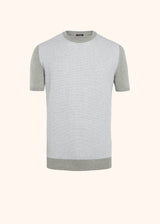 Kiton light grey jersey round neck for man, in cotton