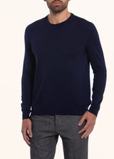 Kiton navy blue jersey for man, in wool 2