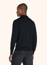 Kiton dark grey poloshirt for man, in wool 3