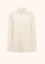 Kiton cream white nerano - shirt for man, in linen