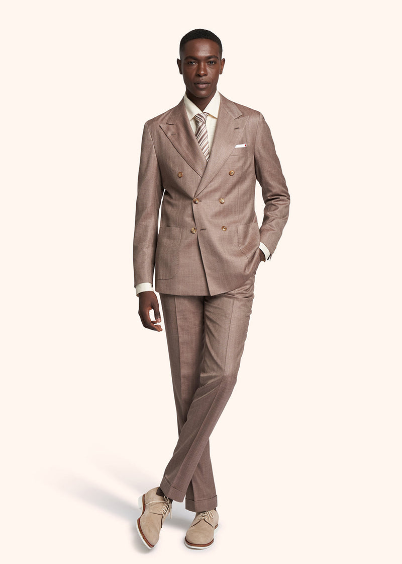 Kiton cream white nerano - shirt for man, in linen 5