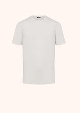 Kiton beige jersey t-shirt s/s for man, in cotton