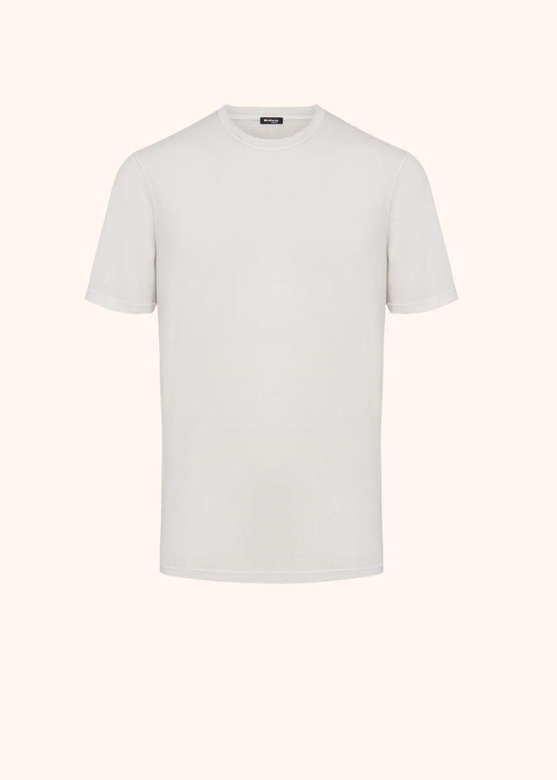 Kiton beige jersey t-shirt s/s for man, in cotton