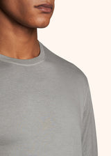 Kiton light grey jersey t-shirt s/s for man, in cotton 4
