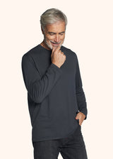 Kiton dark grey jersey t-shirt for man, in cotton 2