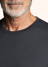 Kiton dark grey jersey t-shirt for man, in cotton 4